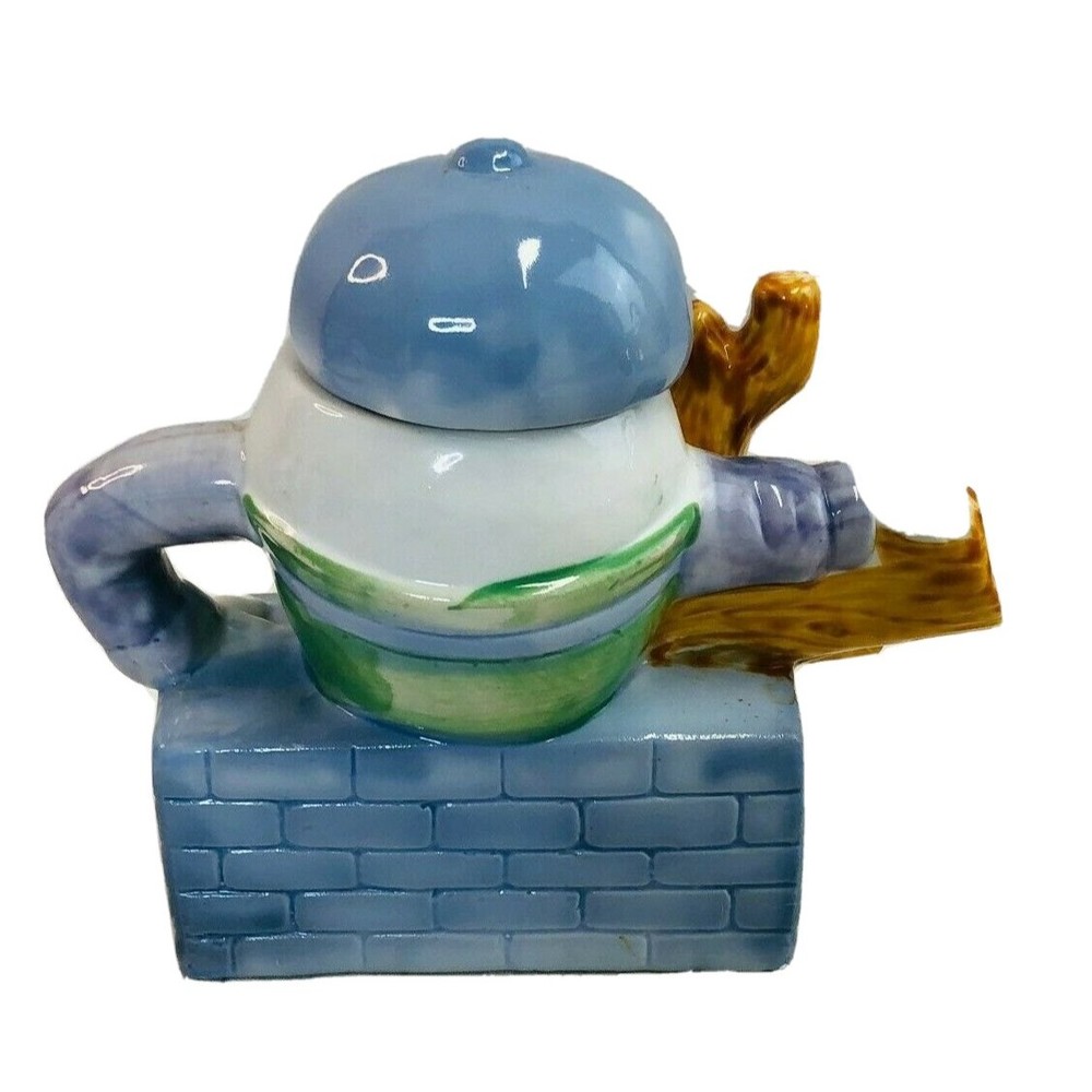 Vtg Feitx Humpty Dumpty Ceramic Collectible Decorative Teapot - Picture 4 of 9